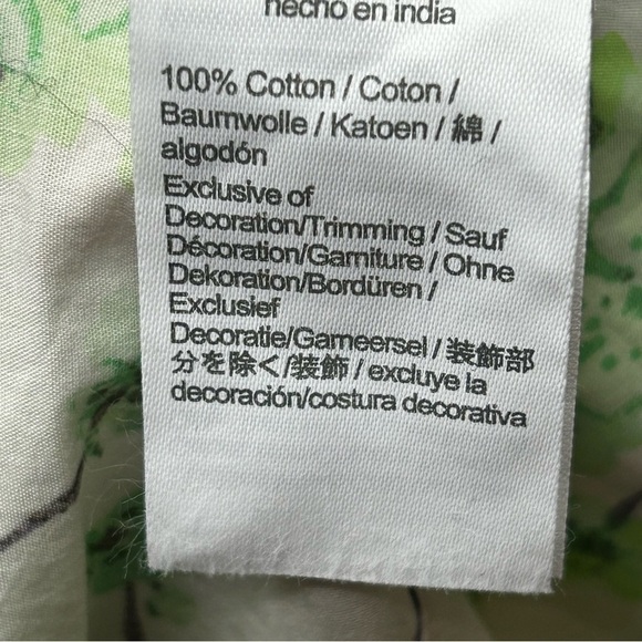 J crew Smocked neck puff-sleeve top in lime cherry blossoms - Picture 8 of 8